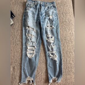 American Eagle Distressed Light Blue Denim Jeans